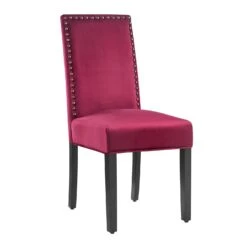 Maidwell Set Of 2 Crimson Red Velvet Dining Chairs 16 Maidwell Set Of 2 Crimson Red Velvet Dining Chairs -FINZ Furniture Shop DCH LW8116 REDVEL 2P 1