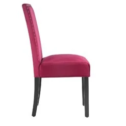 Maidwell Set Of 2 Crimson Red Velvet Dining Chairs 17 Maidwell Set Of 2 Crimson Red Velvet Dining Chairs -FINZ Furniture Shop DCH LW8116 REDVEL 2P 3