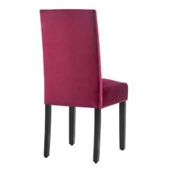 Maidwell Set Of 2 Crimson Red Velvet Dining Chairs 18 Maidwell Set Of 2 Crimson Red Velvet Dining Chairs -FINZ Furniture Shop DCH LW8116 REDVEL 2P 4