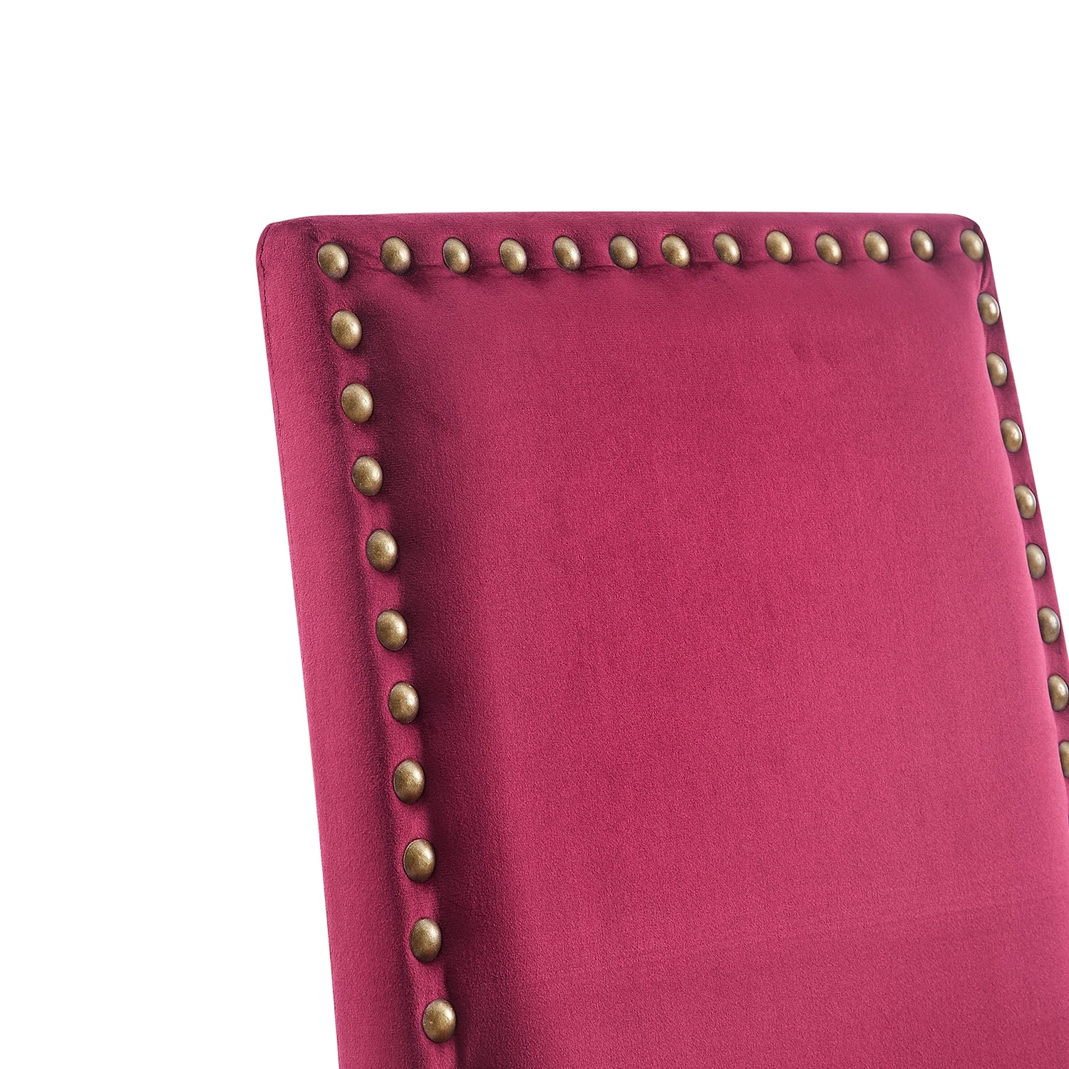 Maidwell Set Of 2 Crimson Red Velvet Dining Chairs 10 Maidwell Set Of 2 Crimson Red Velvet Dining Chairs - Image 8