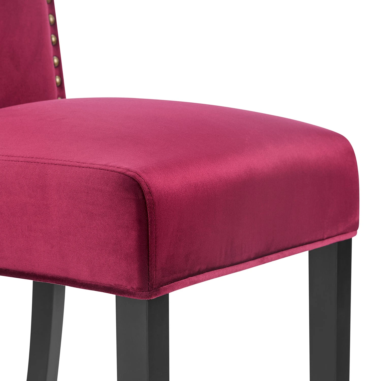 Maidwell Set Of 2 Crimson Red Velvet Dining Chairs 11 Maidwell Set Of 2 Crimson Red Velvet Dining Chairs - Image 9