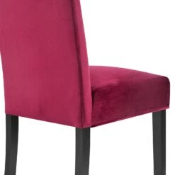 Maidwell Set Of 2 Crimson Red Velvet Dining Chairs 21 Maidwell Set Of 2 Crimson Red Velvet Dining Chairs -FINZ Furniture Shop DCH LW8116 REDVEL 2P detail3