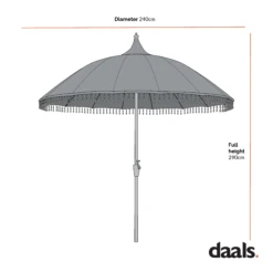 Hacienda 2.4M Sage Green Beaded Carousel Garden Parasol With Fringe Tassels And Aluminium Tilt 15 Hacienda 2.4M Sage Green Beaded Carousel Garden Parasol With Fringe Tassels And Aluminium Tilt -FINZ Furniture Shop Dimensional Drawings APR 2023 HACIENDAPARASOL 61d495cf c642 466b 9a04 d14ebad83f01