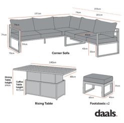Albany Aluminium Large Corner Casual Dining Set With Rising Table, White -FINZ Furniture Shop Dimensional Drawings APR 2023 OD DINE 1045 5525b87d adc7 4148 b4d3 b42e8a1117f2