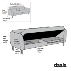 Latimer Light Grey Brushed Fabric 3-Seater Storage Sofa Bed 32 Latimer Light Grey Brushed Fabric 3-Seater Storage Sofa Bed -FINZ Furniture Shop Dimensional Drawings AUGUST 2022 AYSF 09STORAGE 9109515d 2788 4846 89b0 70e51abe66ca
