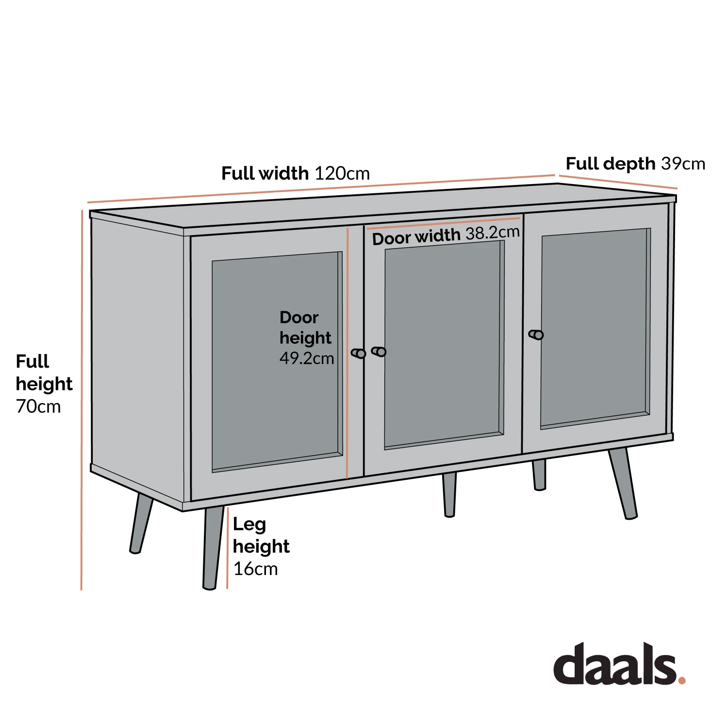Frances Woven Rattan 3-Door Sideboard, White 6 Frances Woven Rattan 3-Door Sideboard, White - Image 4