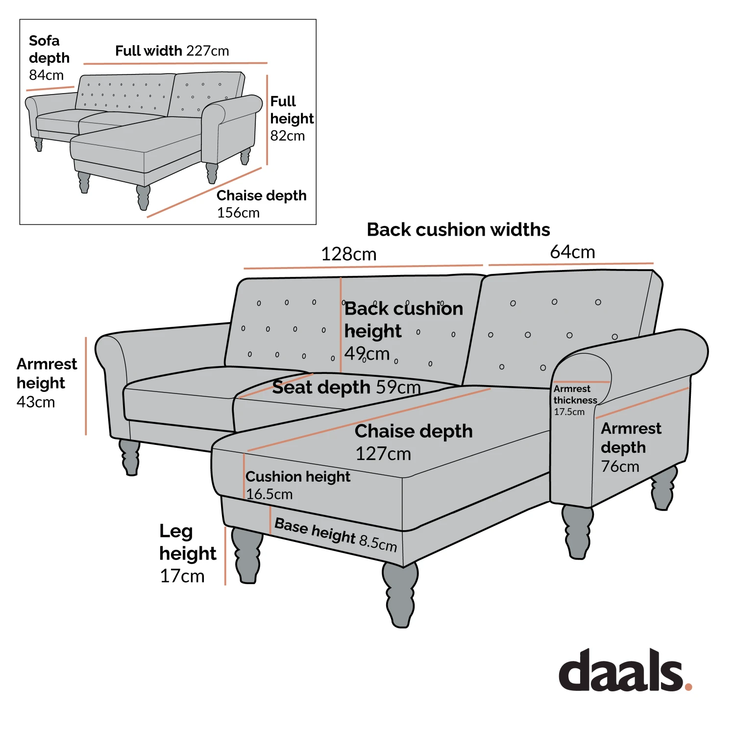 Hanney Chesterfield Chaise Sofabed In Teal Velvet 8 Hanney Chesterfield Chaise Sofabed In Teal Velvet - Image 6