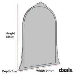 Mirabel Full Length Mirror 186 X 144 Cm, Antique Gold Effect 15 Mirabel Full Length Mirror 186 X 144 Cm, Antique Gold Effect -FINZ Furniture Shop Dimensional Drawings JAN 2023 MIRR 046
