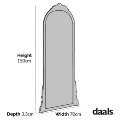 Mirabel Full Length Mirror 150 X 70 Cm, Antique Gold Effect 15 Mirabel Full Length Mirror 150 X 70 Cm, Antique Gold Effect -FINZ Furniture Shop Dimensional Drawings JAN 2023 MIRR 076