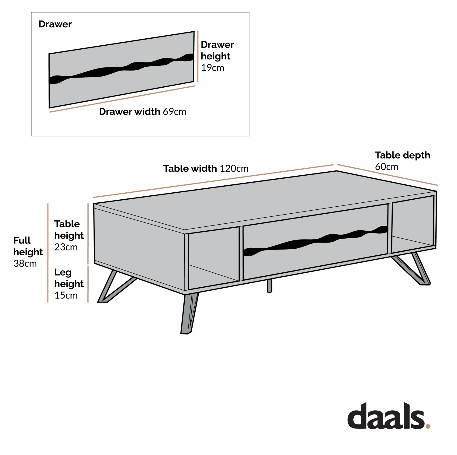 Weston Oak Effect Coffee Table 7 Weston Oak Effect Coffee Table - Image 6