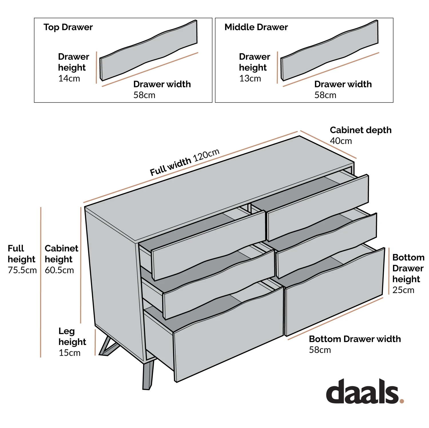 Weston Oak Effect 6 Drawer Chest Of Drawers 8 Weston Oak Effect 6 Drawer Chest Of Drawers - Image 6
