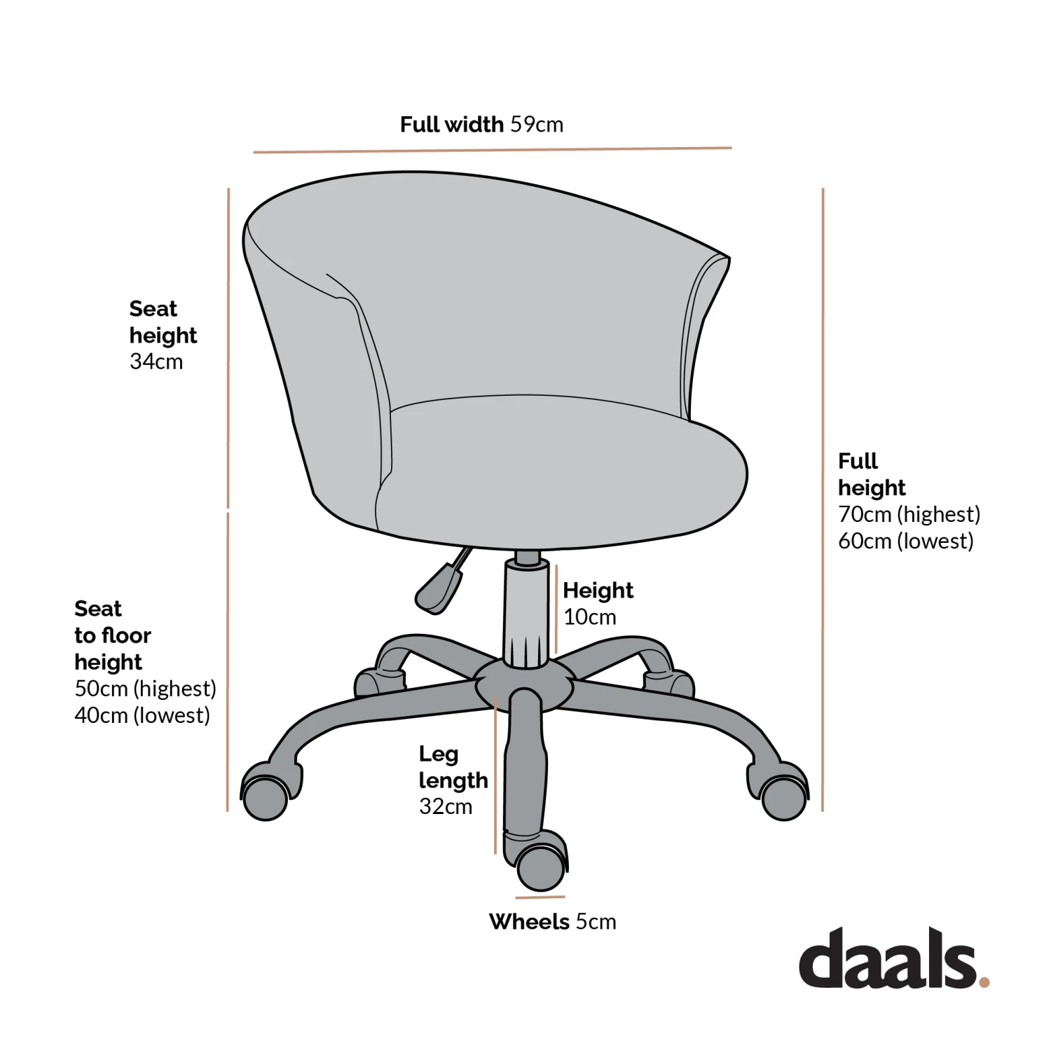 Kylie Plush Shaggy Faux Fur Swivel Chair, Pink 7 Kylie Plush Shaggy Faux Fur Swivel Chair, Pink - Image 5