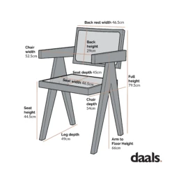 Jeanne Dark Walnut Cane Rattan Solid Beech Wood Dining Chair -FINZ Furniture Shop Dimensional Drawings JUNE 2022 XN 1933 12c9df87 2eff 44c9 93b0 2bcaaa5211c8