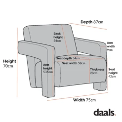 Brompton Sculptural Armchair, White Boucle 18 Brompton Sculptural Armchair, White Boucle -FINZ Furniture Shop Dimensional Drawings June 2023 ACH 2163 d455bbfd 3454 4d4a 8439 660cf8684ceb