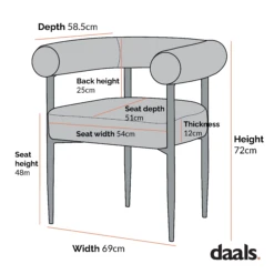 Fulbourn Taupe Boucle Dining Chair With Natural Wood Effect Legs -FINZ Furniture Shop Dimensional Drawings June 2023 DCH 2162 f39b935c a623 490e b25a 4cd5290d476c