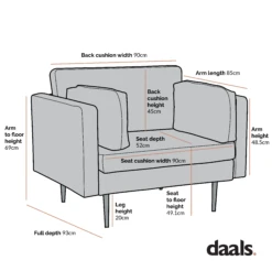 Pelham Grey Velvet Fabric Armchair 14 Pelham Grey Velvet Fabric Armchair -FINZ Furniture Shop Dimensional Drawings LVSF 386 1ST 36cd438c 5f2d 4980 b00d 9780214e73a9