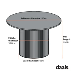 Maru Ceramic Top Black Pedestal Round Dining Table -FINZ Furniture Shop Dimensional Drawings MAY 2023 BSD 134 1 0f519895 fe35 47c4 a2a1 5f69dae89e66