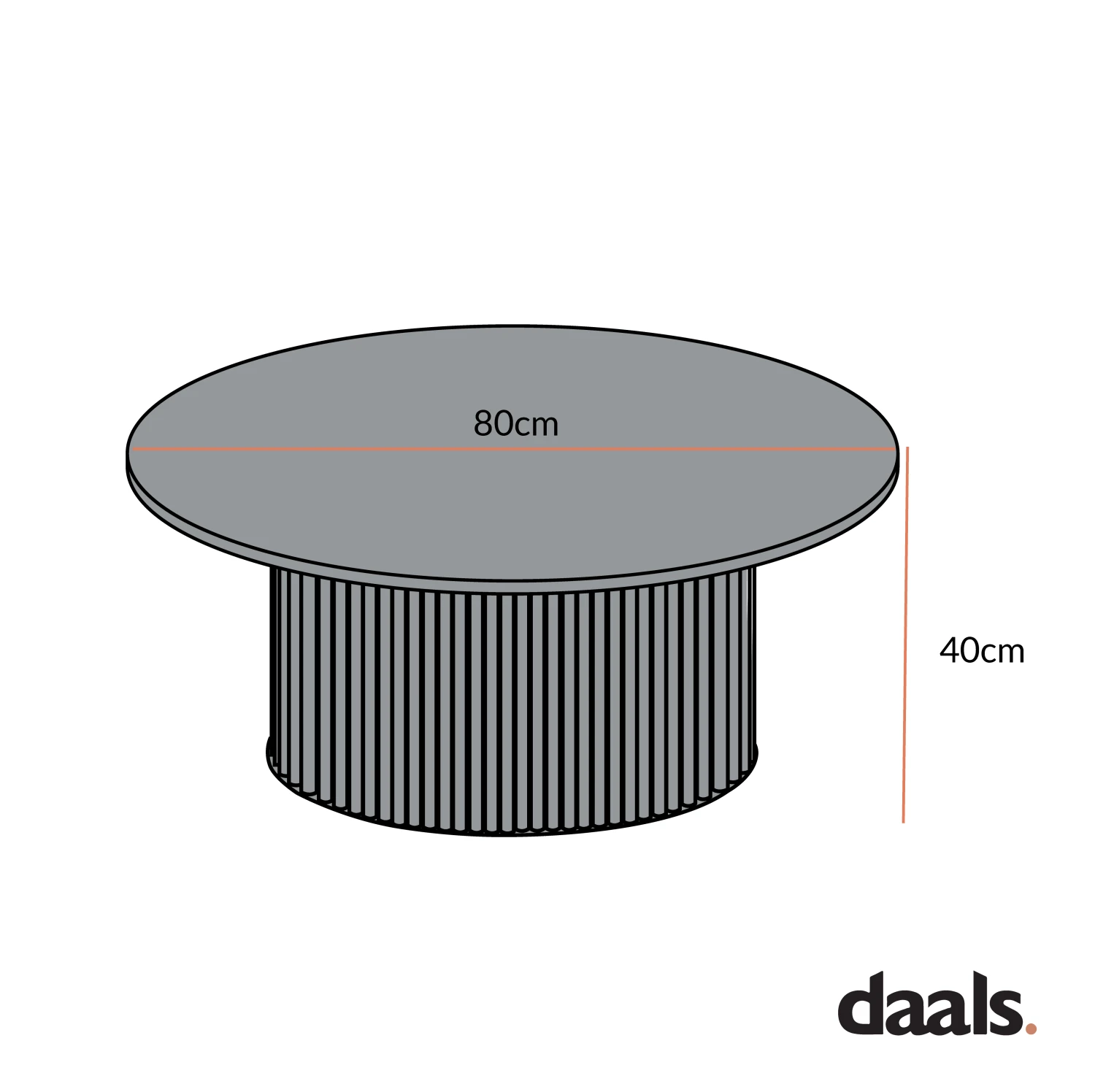 Maru Round Oak Pedestal Coffee Table, Sage Green 8 Maru Round Oak Pedestal Coffee Table, Sage Green - Image 6