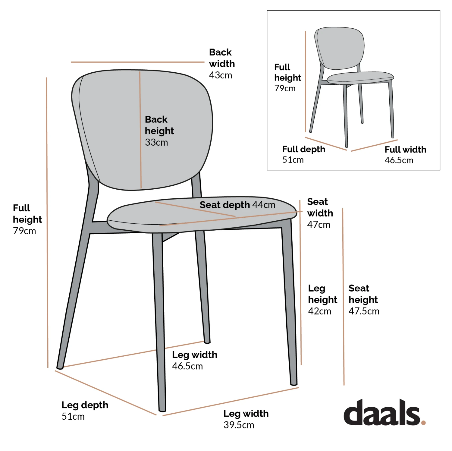 Kelmarsh Set Of 2 Orange Velvet Upholstered Dining Chairs 5 Kelmarsh Set Of 2 Orange Velvet Upholstered Dining Chairs - Image 3