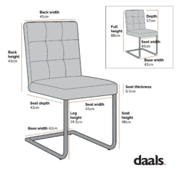 Keyston Set Of 2 Dark Grey PU Leather Upholstered Dining Chairs With Chrome Legs 14 Keyston Set Of 2 Dark Grey PU Leather Upholstered Dining Chairs With Chrome Legs -FINZ Furniture Shop Dimensional Drawings DCH 2140 f4166dd4 7ed9 4200 b073 815f21c0fb85
