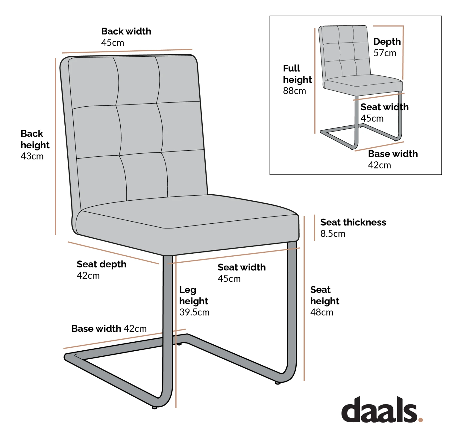 Keyston Set Of 2 Dark Grey PU Leather Upholstered Dining Chairs With Chrome Legs 5 Keyston Set Of 2 Dark Grey PU Leather Upholstered Dining Chairs With Chrome Legs - Image 3