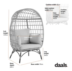 Stratford Indoor Outdoor Cocoon Loveseat 11 Stratford Indoor Outdoor Cocoon Loveseat -FINZ Furniture Shop Dimensional Drawings OD HC 015