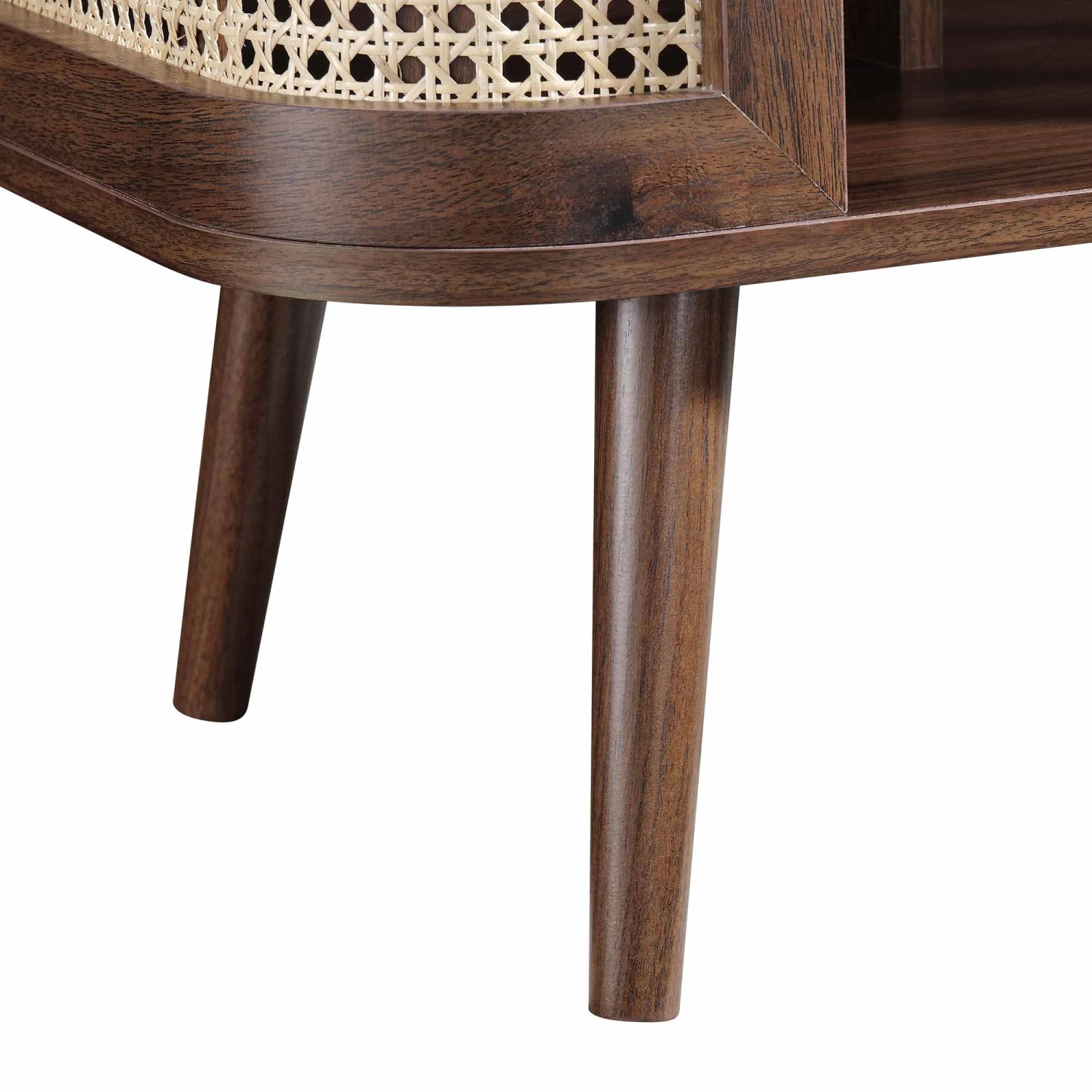 Izzy Curved Rattan Bedside Table, Walnut 14 Izzy Curved Rattan Bedside Table, Walnut - Image 12