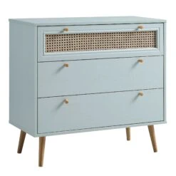 Anya Woven Rattan Chest Of 3 Drawer In Mint Colour 16 Anya Woven Rattan Chest Of 3 Drawer In Mint Colour -FINZ Furniture Shop FT COD 001 SAGE WB2