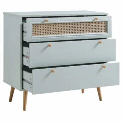 Anya Woven Rattan Chest Of 3 Drawer In Mint Colour 18 Anya Woven Rattan Chest Of 3 Drawer In Mint Colour -FINZ Furniture Shop FT COD 001 SAGE WB3