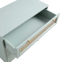 Anya Woven Rattan Chest Of 3 Drawer In Mint Colour 22 Anya Woven Rattan Chest Of 3 Drawer In Mint Colour -FINZ Furniture Shop FT COD 001 SAGE detail3