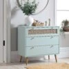 Anya Woven Rattan Chest Of 3 Drawer In Mint Colour 1 Anya Woven Rattan Chest Of 3 Drawer In Mint Colour -FINZ Furniture Shop FT COD 001 SAGE main