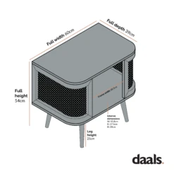 Izzy Curved Rattan Bedside Table, Walnut 18 Izzy Curved Rattan Bedside Table, Walnut -FINZ Furniture Shop FT CurvedRange FT BST 04 3 2c974df5 ac0c 4d36 9438 3410ca423096
