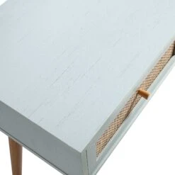 Frances Woven Rattan Dressing Table With Mirror, Mint -FINZ Furniture Shop FT DRTA 01 SAGE detail4