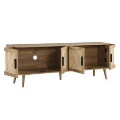 Izzy Curved Rattan 160cm Wide TV Unit, Natural 23 Izzy Curved Rattan 160cm Wide TV Unit, Natural -FINZ Furniture Shop FT LGTV 04 NAT WB3