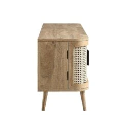 Izzy Curved Rattan 160cm Wide TV Unit, Natural 29 Izzy Curved Rattan 160cm Wide TV Unit, Natural -FINZ Furniture Shop FT LGTV 04 NAT WB5