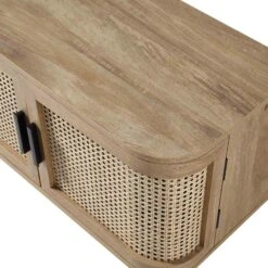 Izzy Curved Rattan 160cm Wide TV Unit, Natural 25 Izzy Curved Rattan 160cm Wide TV Unit, Natural -FINZ Furniture Shop FT LGTV 04 NAT detail2