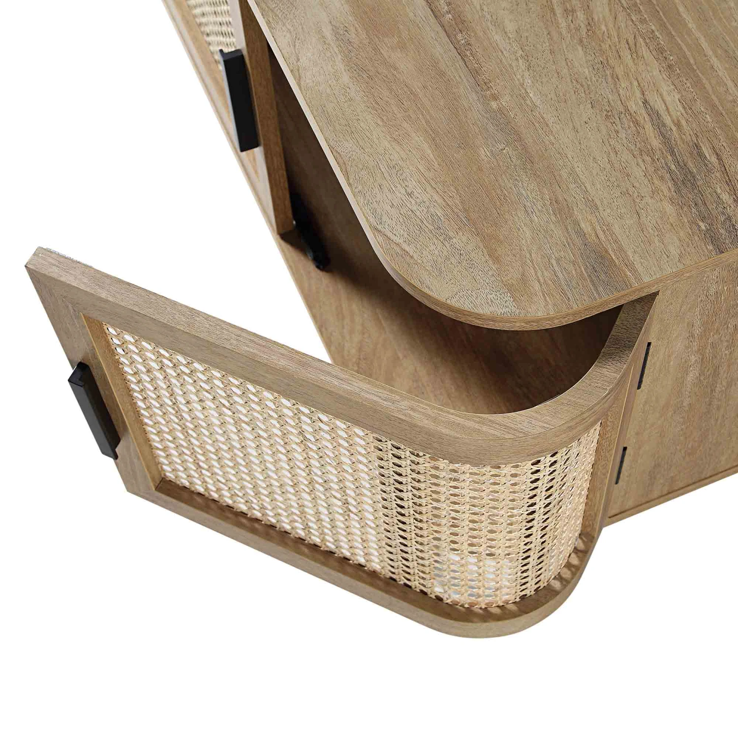 Izzy Curved Rattan 160cm Wide TV Unit, Natural 12 Izzy Curved Rattan 160cm Wide TV Unit, Natural - Image 10