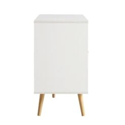 Frances Woven Rattan 3-Door Sideboard, White 20 Frances Woven Rattan 3-Door Sideboard, White -FINZ Furniture Shop FT SB 001 WHITE WB5