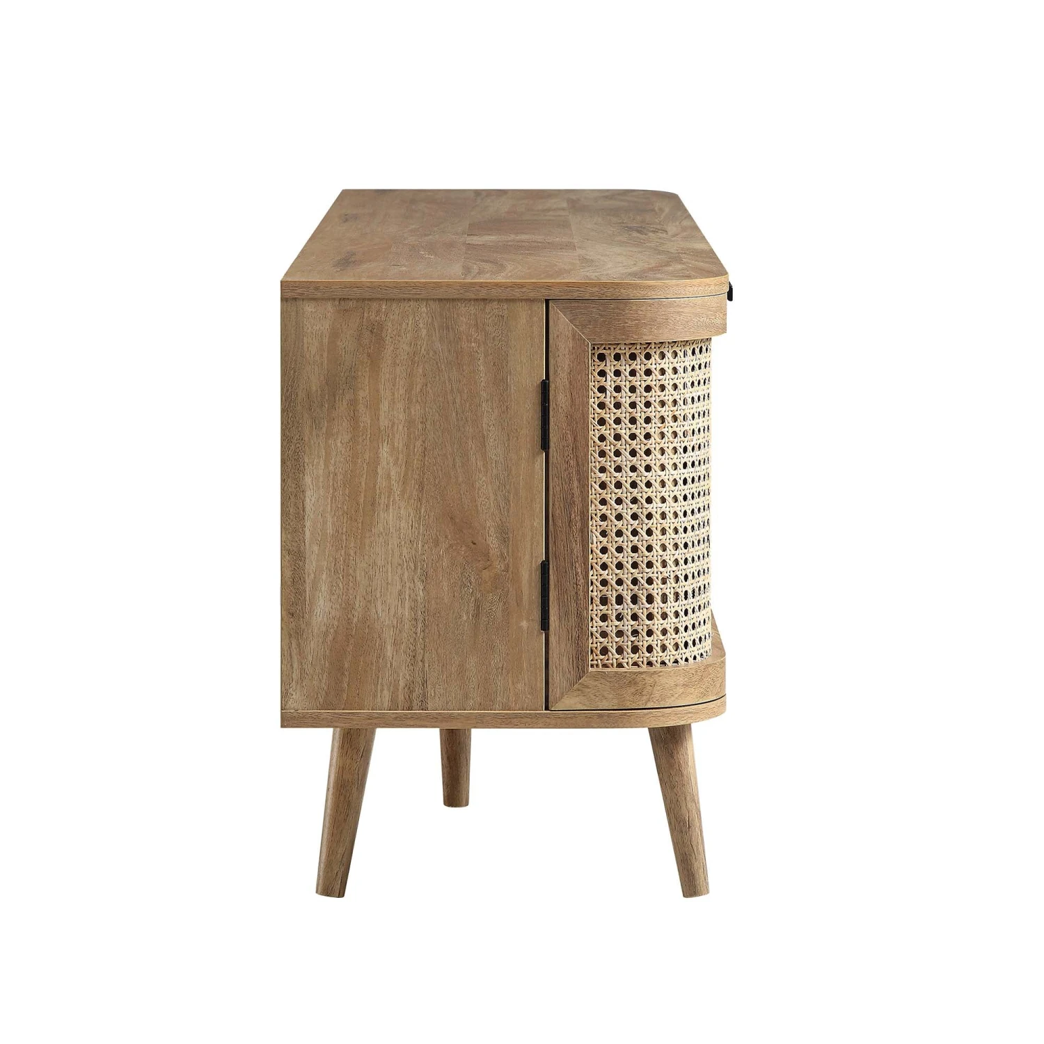 Izzy Curved Rattan 150cm TV Unit, Natural 10 Izzy Curved Rattan 150cm TV Unit, Natural - Image 8