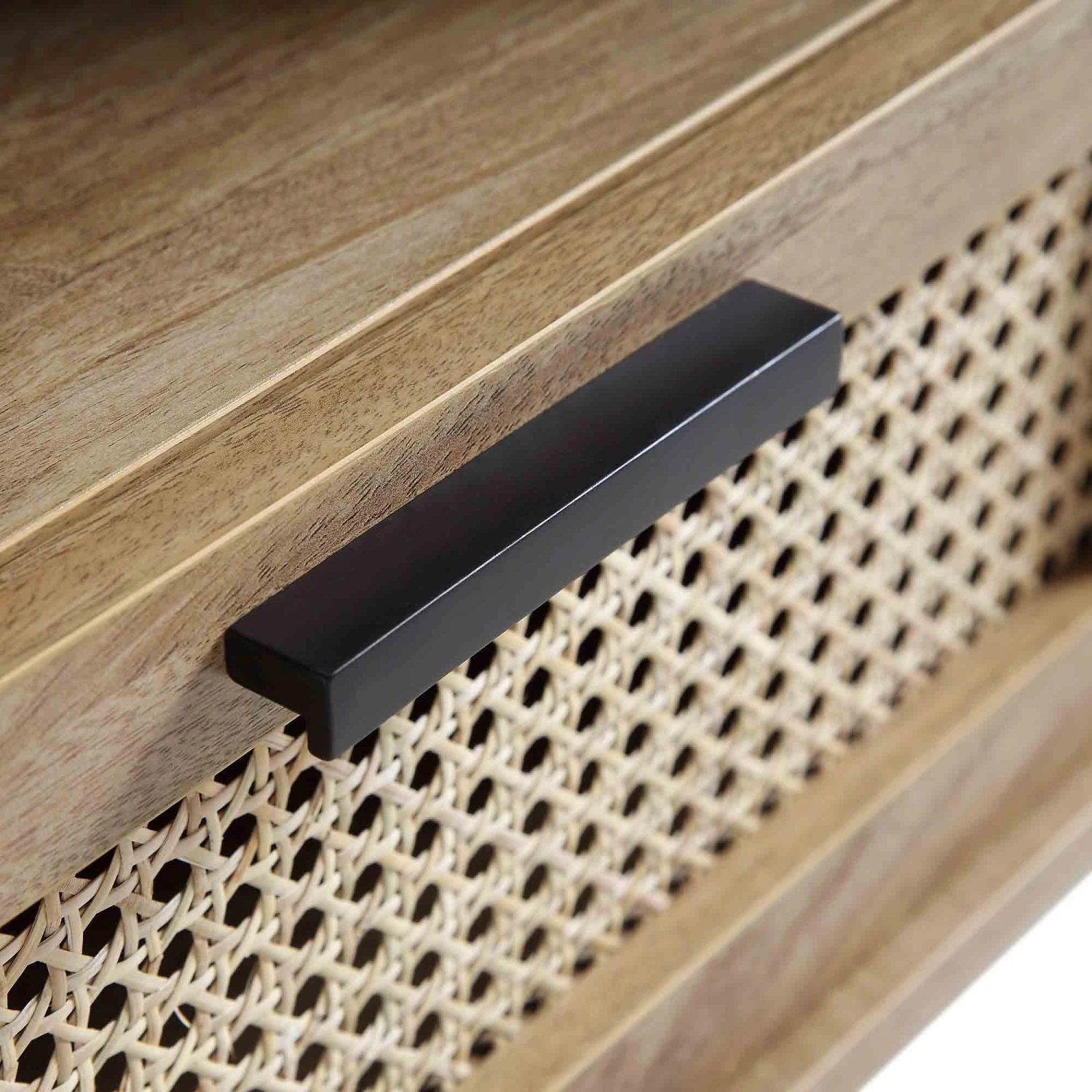 Izzy Curved Rattan 150cm TV Unit, Natural 17 Izzy Curved Rattan 150cm TV Unit, Natural - Image 15