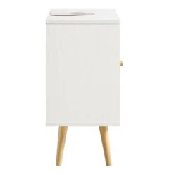 Frances Woven Rattan 2-Door Bathroom Undersink Unit, White 23 Frances Woven Rattan 2-Door Bathroom Undersink Unit, White -FINZ Furniture Shop FT UDS 01 WHITE WB5