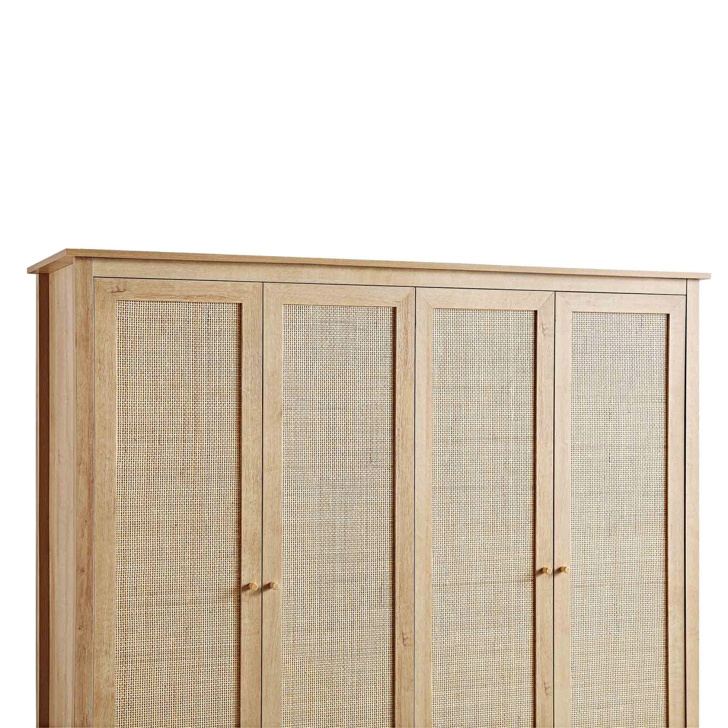 Frances Rattan 4-Door Wardrobe With 2 Drawers, Natural 12 Frances Rattan 4-Door Wardrobe With 2 Drawers, Natural - Image 10