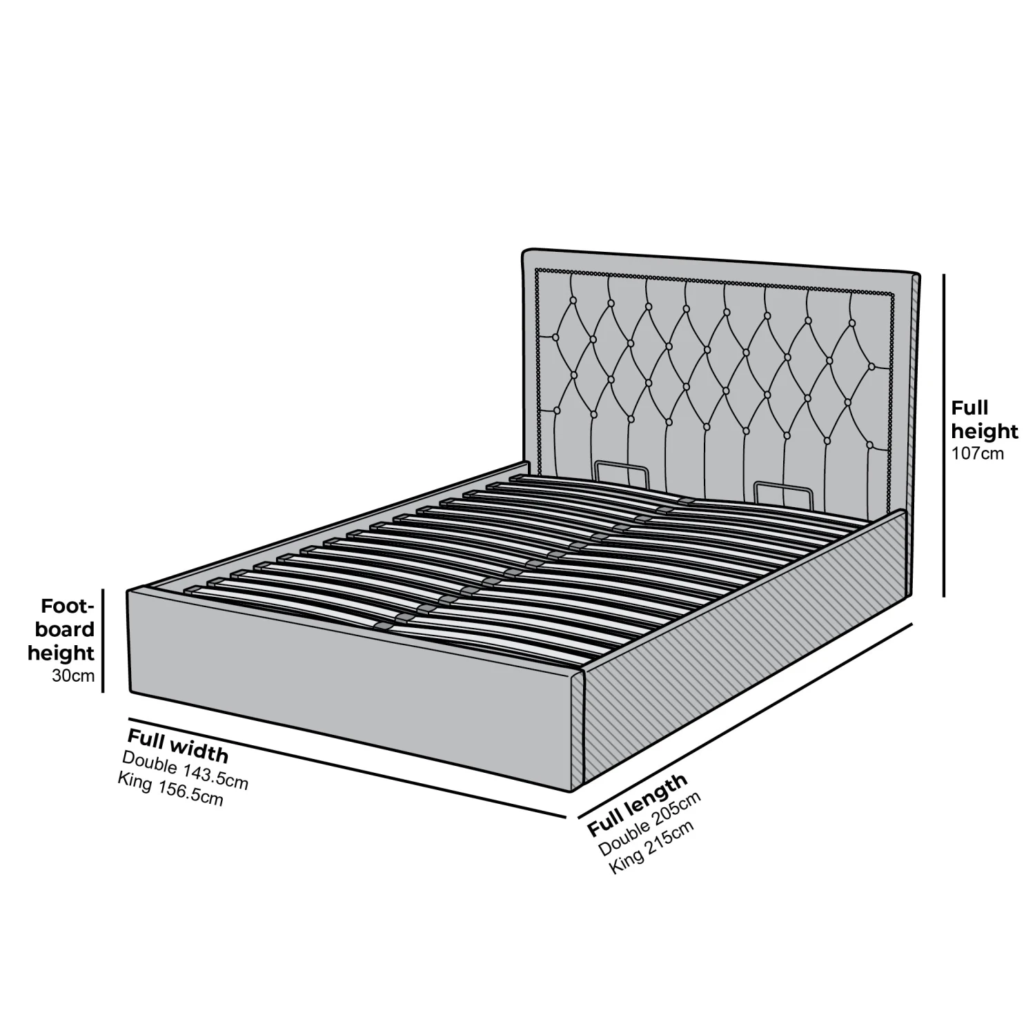 Hartwell Upholstered Ottoman Storage Bed With Nailhead Trim Headboard (Grey Velvet) 13 Hartwell Upholstered Ottoman Storage Bed With Nailhead Trim Headboard (Grey Velvet) - Image 11