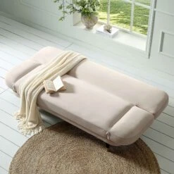 Solna 2-Seater Sofa Bed, Champagne Velvet 21 Solna 2-Seater Sofa Bed, Champagne Velvet -FINZ Furniture Shop GCSF 2277 CHAMP VEL scene2