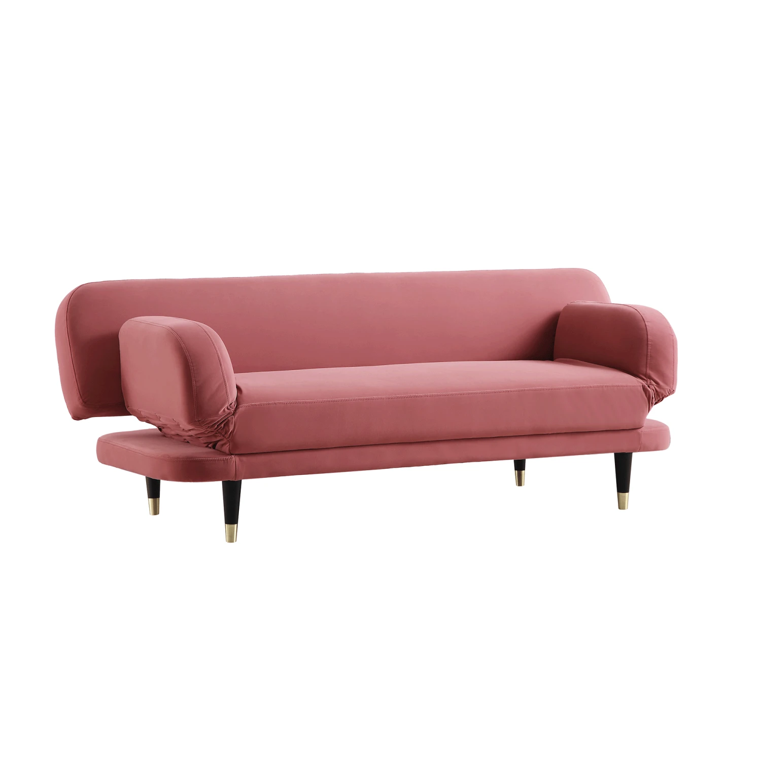Solna 2-Seater Sofa Bed, Dusty Rose Velvet 7 Solna 2-Seater Sofa Bed, Dusty Rose Velvet - Image 5
