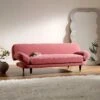 Solna 2-Seater Sofa Bed, Dusty Rose Velvet 2 Solna 2-Seater Sofa Bed, Dusty Rose Velvet -FINZ Furniture Shop GCSF 2277 PINK VEL scene1