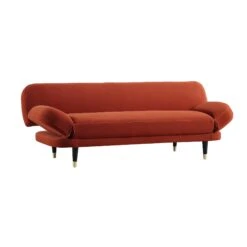 Solna 2-Seater Sofa Bed, Rust Velvet 27 Solna 2-Seater Sofa Bed, Rust Velvet -FINZ Furniture Shop GCSF 2277 RUST VEL WB2
