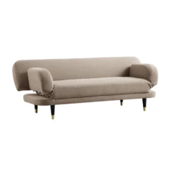 Solna 2-Seater Sofa Bed, Mink Velvet -FINZ Furniture Shop GCSF 2277 TAUPE VEL GIF2