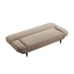 Solna 2-Seater Sofa Bed, Mink Velvet -FINZ Furniture Shop GCSF 2277 TAUPE VEL WB3