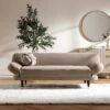 Solna 2-Seater Sofa Bed, Mink Velvet 1 Solna 2-Seater Sofa Bed, Mink Velvet -FINZ Furniture Shop GCSF 2277 TAUPE VEL scene2
